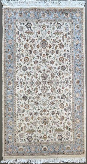 Keshan Pakistan White Natural Blue 3 x 5-2 | Manoukian Rugs™